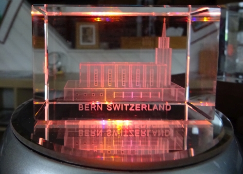 3D laser gravé cristal cubes